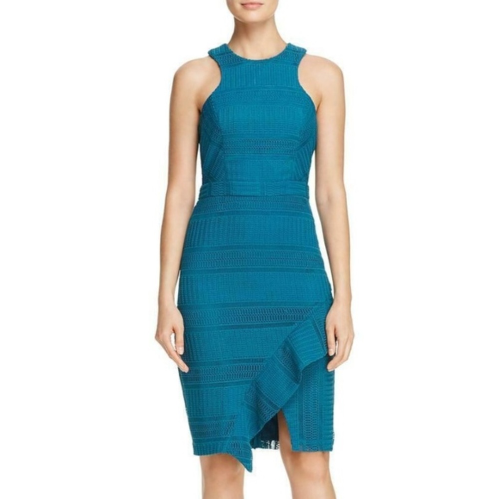 Adelyn Rae Teal Zip Dress Size Medium